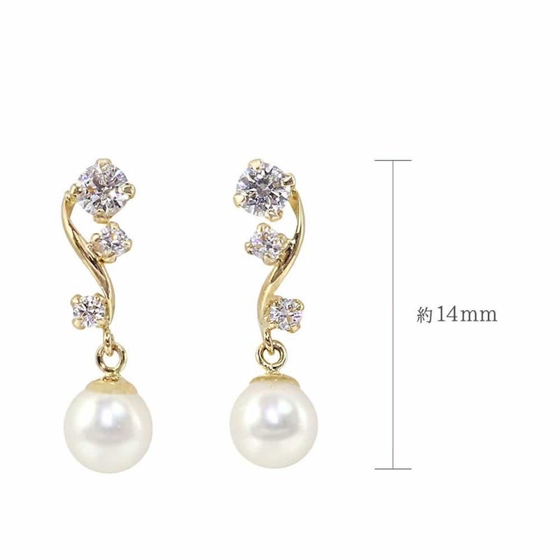 K18YG 淡水真珠 ドロップピアス_05