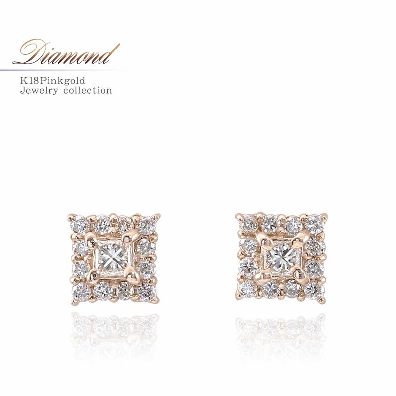 K18PG ダイヤモンド ピアス  【製作期間：約30日】_01