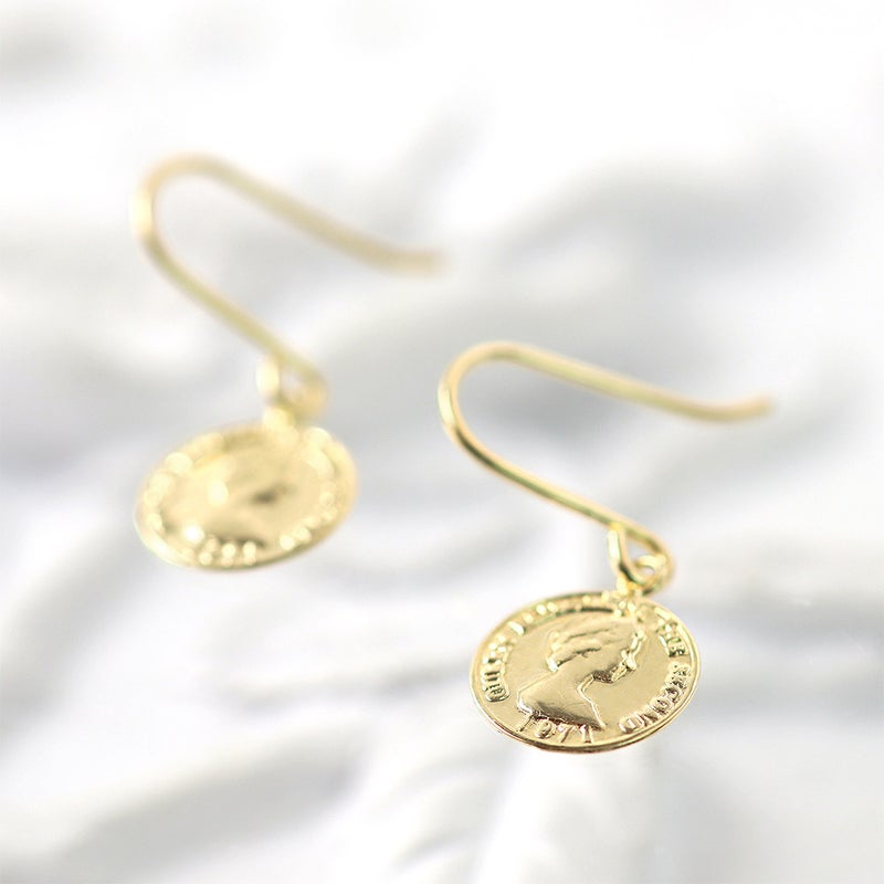 K18YG コイン フックピアス_09