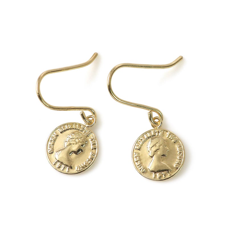 K18YG コイン フックピアス_10