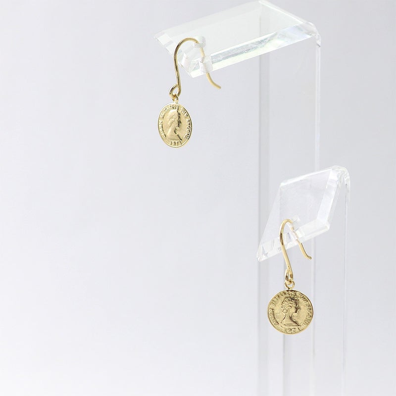 K18YG コイン フックピアス_11