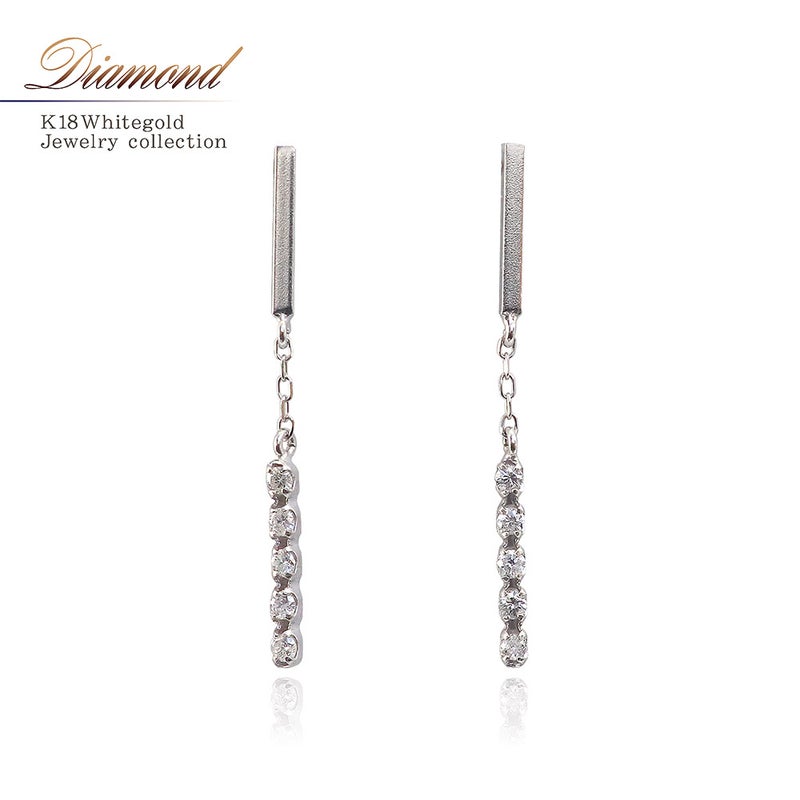 K18WG ダイヤモンド ピアス_01