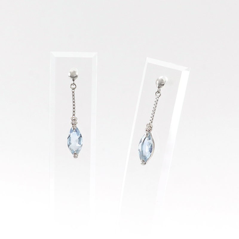 K18WG アクアマリン＆ダイヤモンド ピアス_03