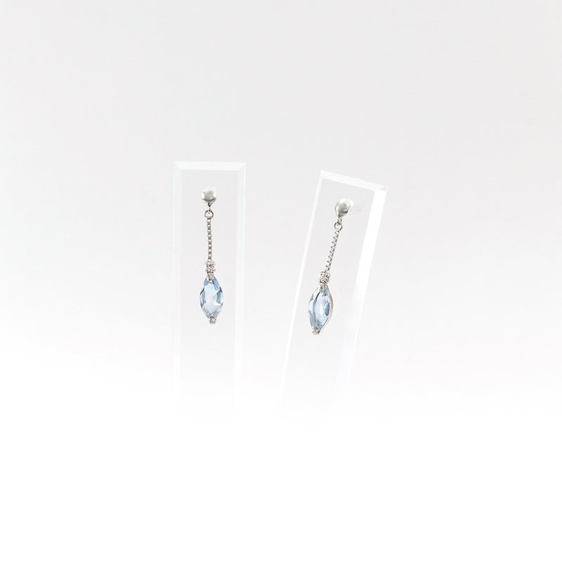 K18WG アクアマリン＆ダイヤモンド ピアス_09