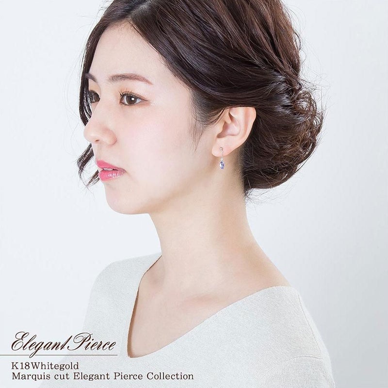 K18WG タンザナイト＆ダイヤモンド ピアス_04