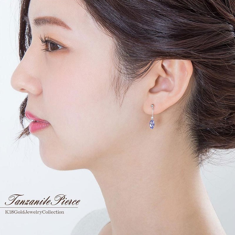 K18WG タンザナイト＆ダイヤモンド ピアス_05
