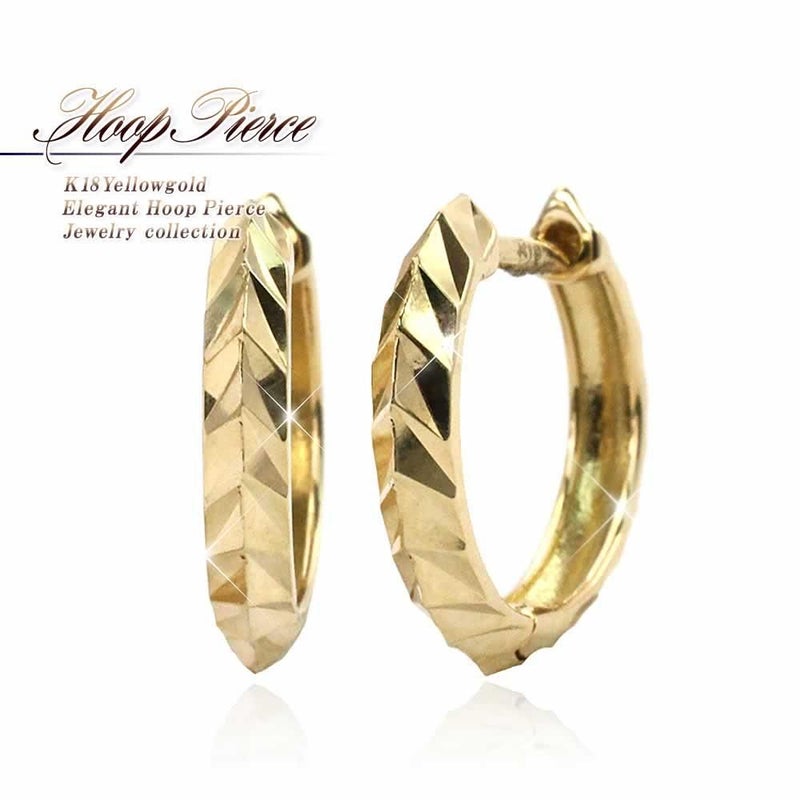 K18YG フープピアス_01