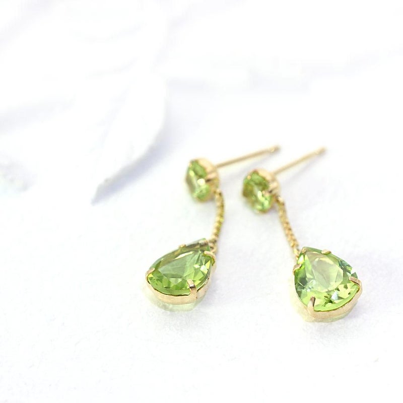K18YG ペリドット ティアドロップピアス_02