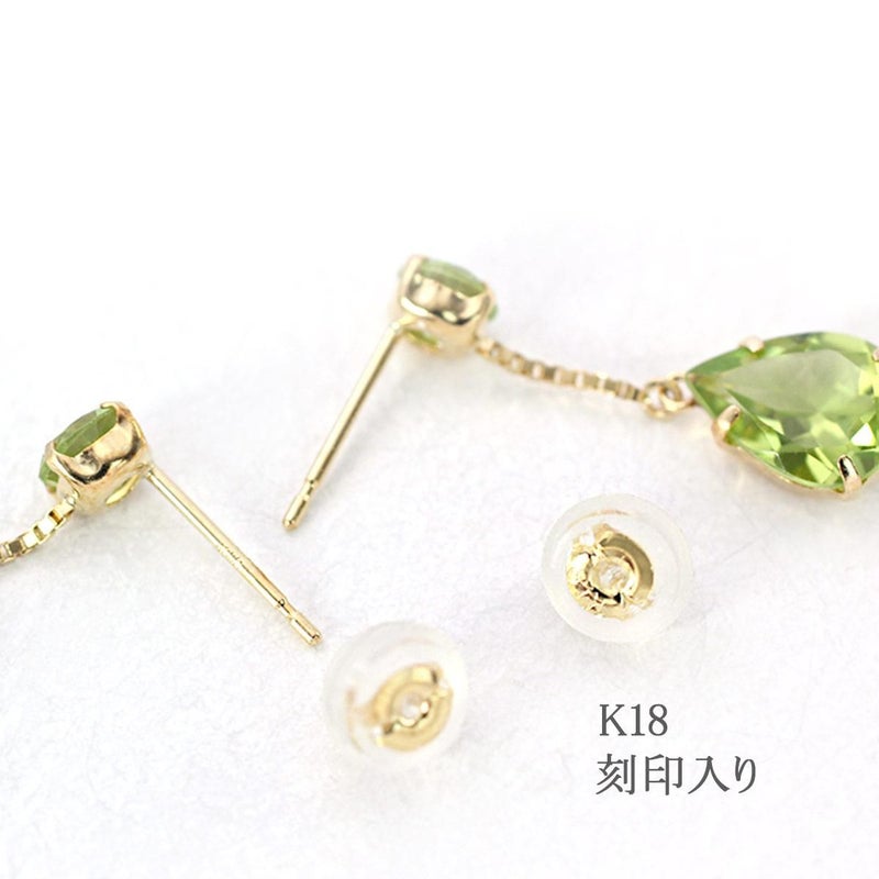 K18YG ペリドット ティアドロップピアス_05