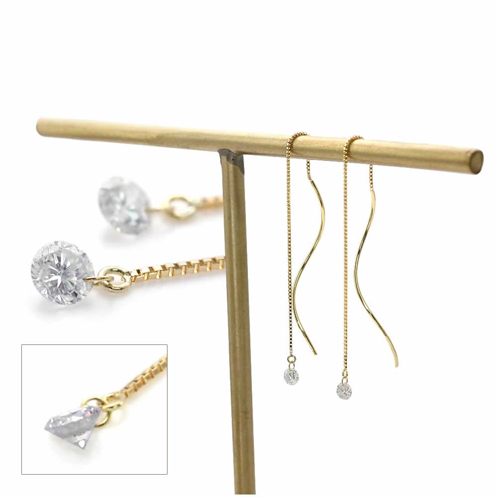 K18YG ダイヤモンド アメリカンピアス_03