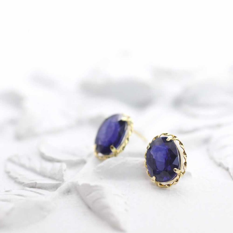 K18YG サファイア ピアス / ルビー ピアス 9月誕生石_03