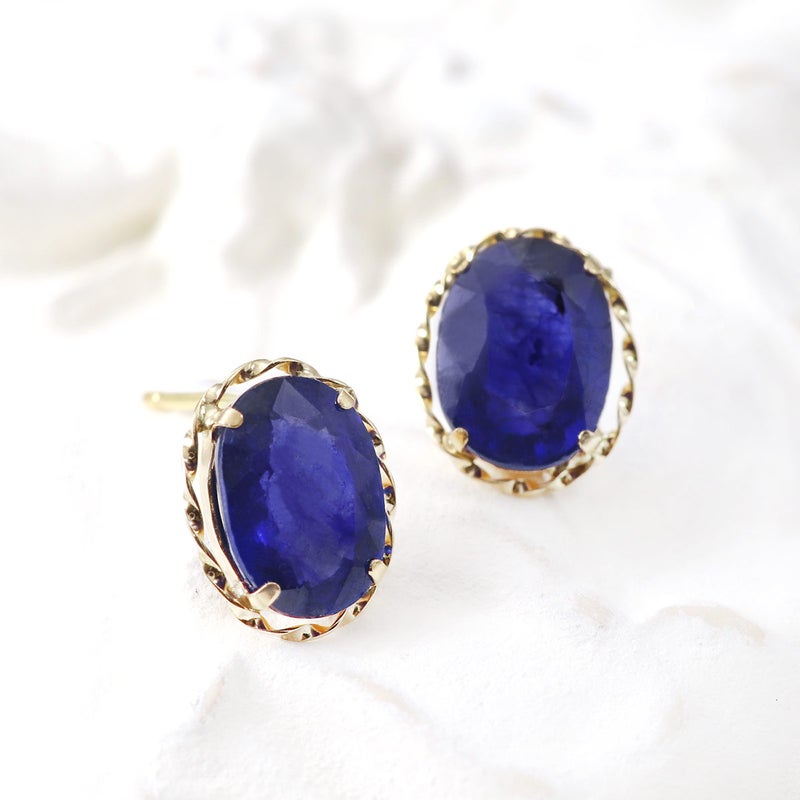 K18YG サファイア ピアス / ルビー ピアス 9月誕生石_10