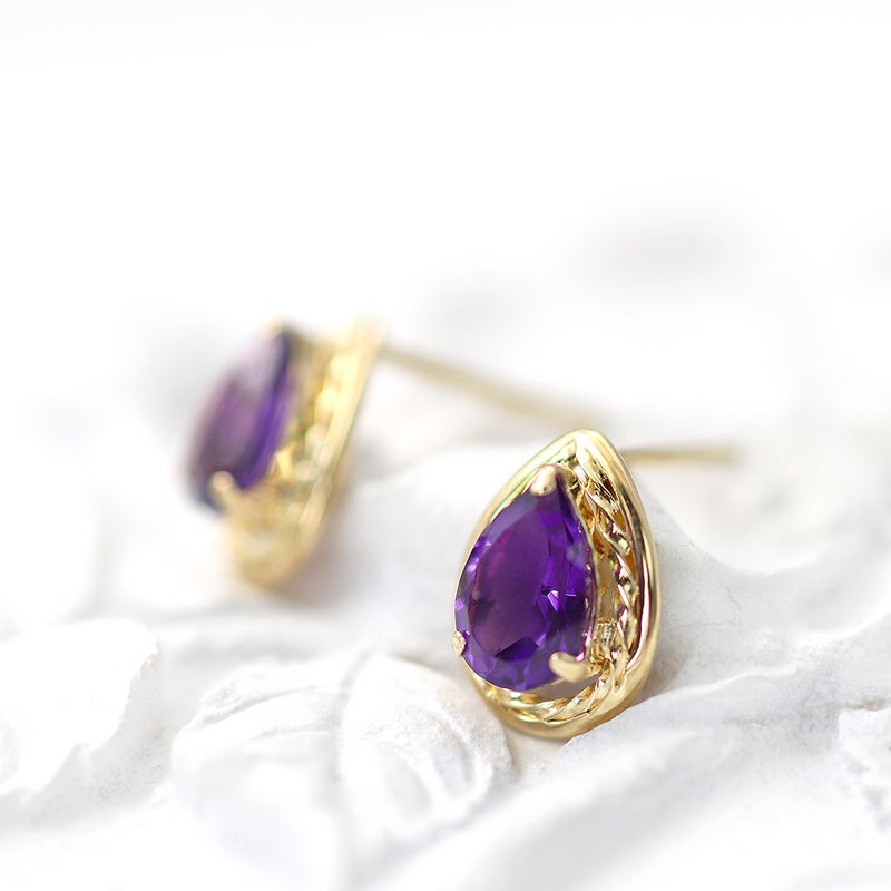 K18YG アメジスト ピアス_11