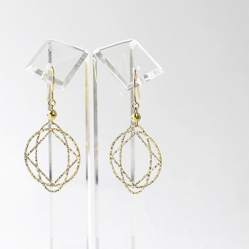 K18YG 透かし フックピアス_10