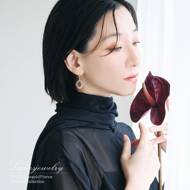 K18YG 透かし フックピアス_11
