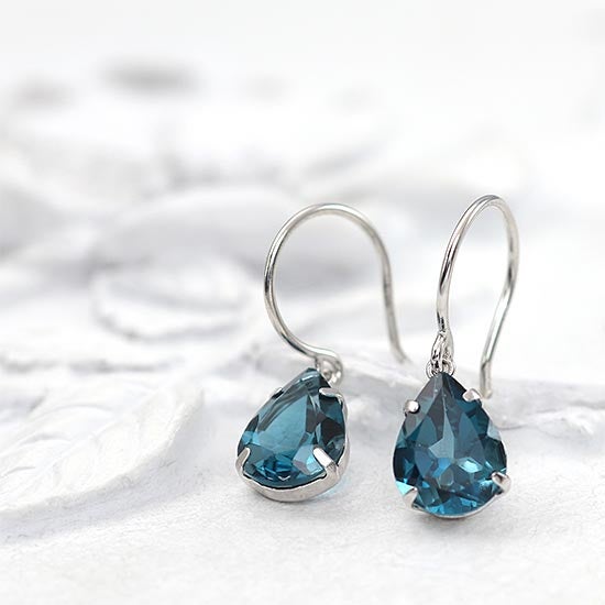 K18WG ロンドンブルートパーズ ピアス 11月誕生石 | Jewelry ROLA