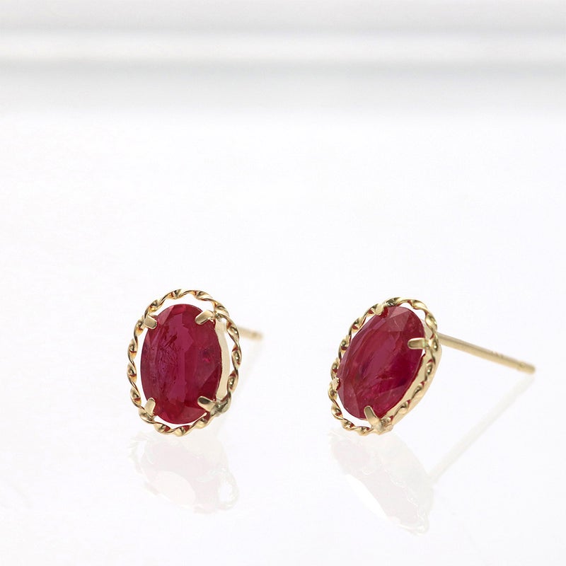 K18YG ルビー ピアス_02