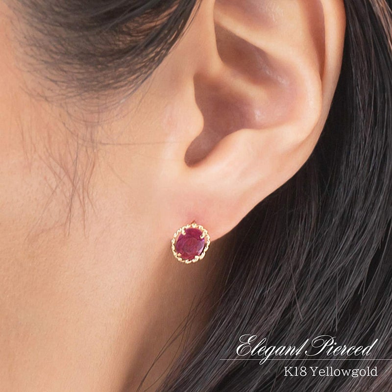 K18YG ルビー ピアス_05