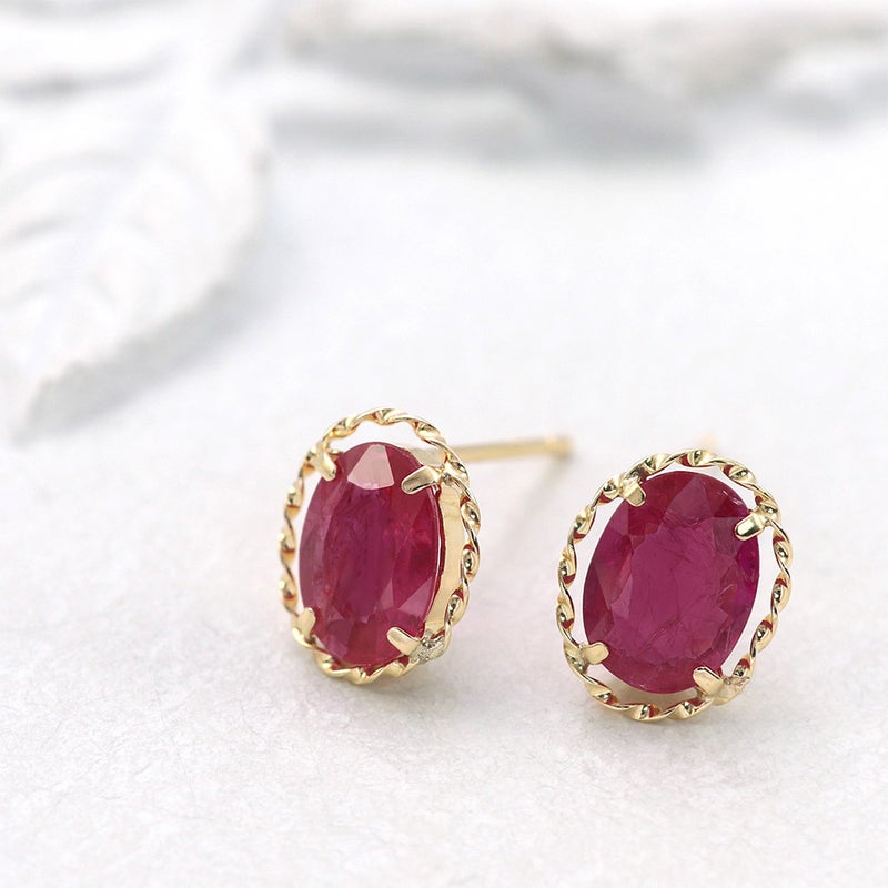 K18YG ルビー ピアス_09