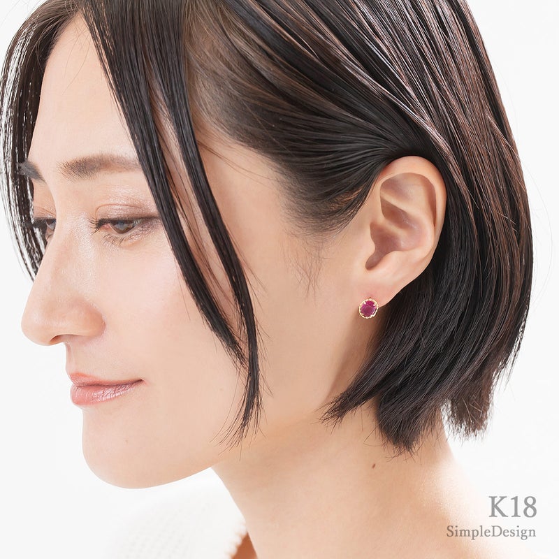 K18YG ルビー ピアス_10