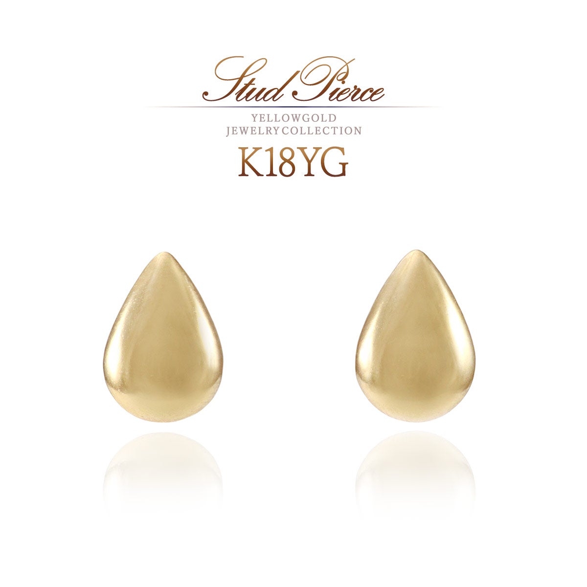 K18YG ティアドロップ ピアス_01