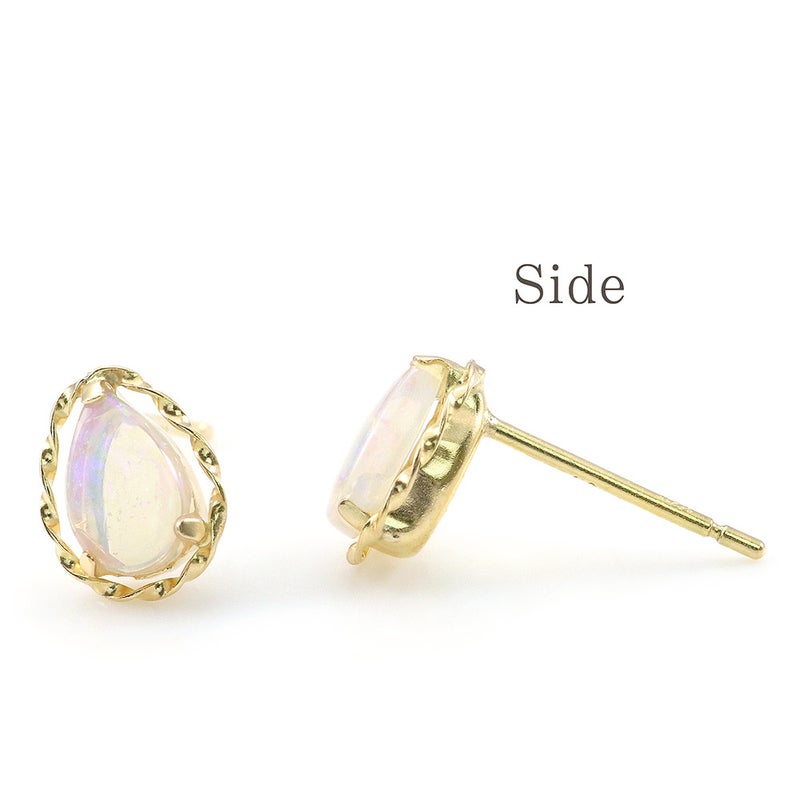 K18YG オパールピアス 10月の誕生石_10
