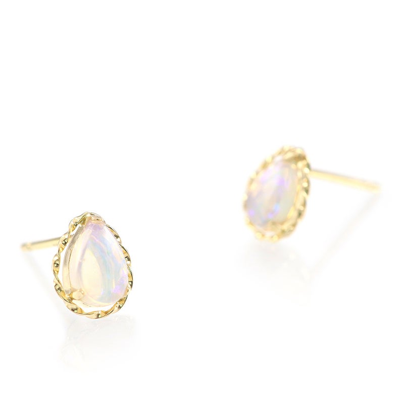 K18YG オパールピアス 10月の誕生石_12