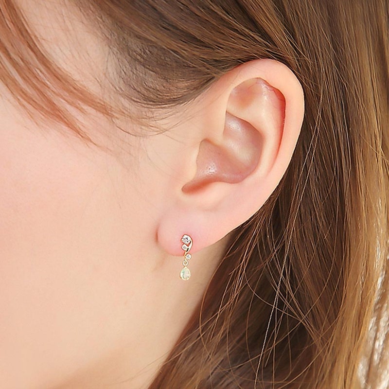 K18YG エチオピアオパール ピアス 10月の誕生石_04