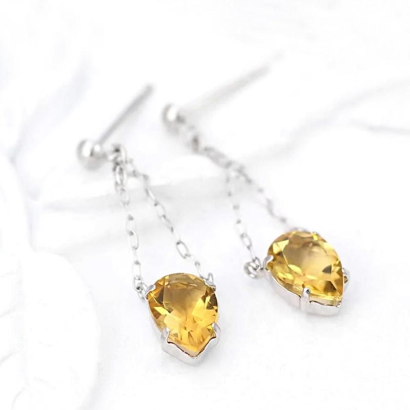 K18WG シトリン ピアス 11月誕生石_02