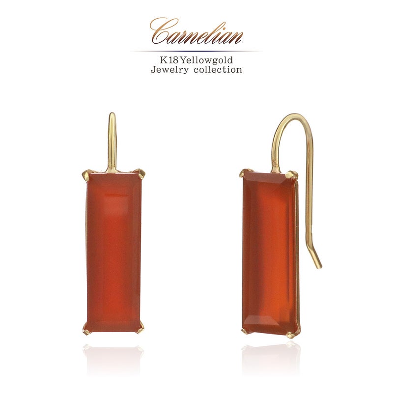 K18YG カーネリアン ピアス_01