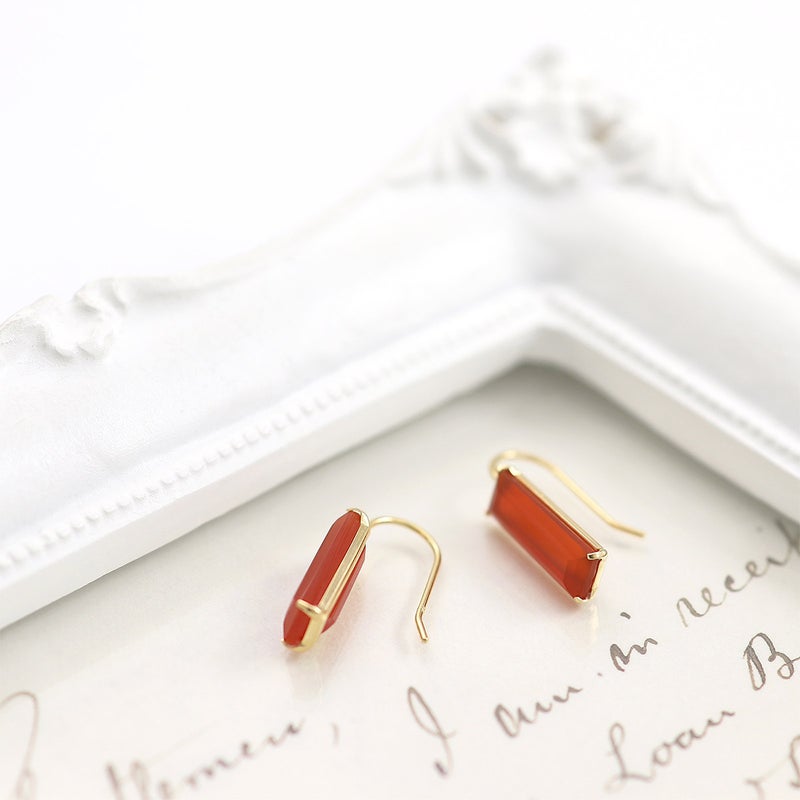 K18YG カーネリアン ピアス_04