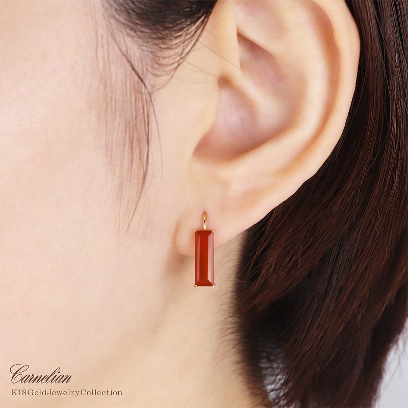 K18YG カーネリアン ピアス_12