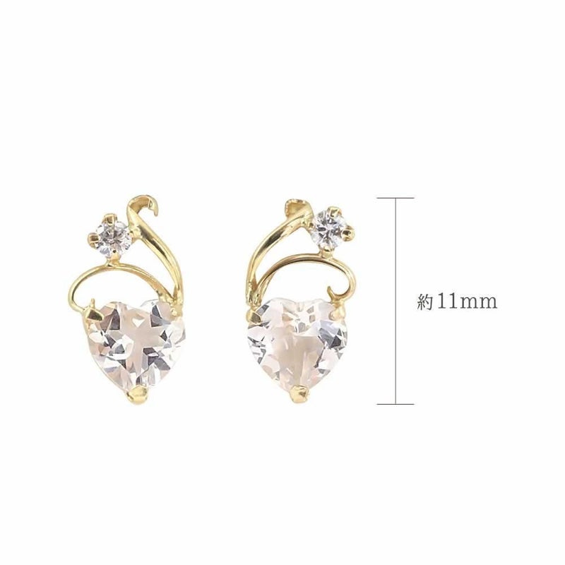 K18YG モルガナイト&ダイヤモンド ハートピアス_04