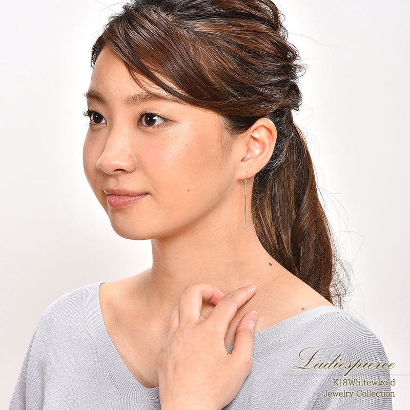 K18WG ロングフックピアス_11