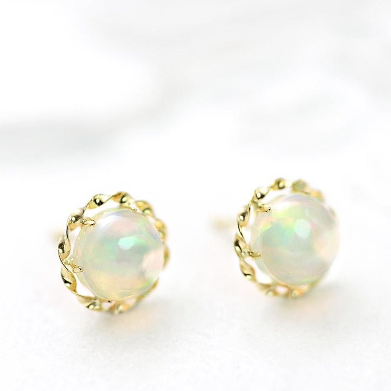 K18YG オパール ピアス 10月の誕生石_02
