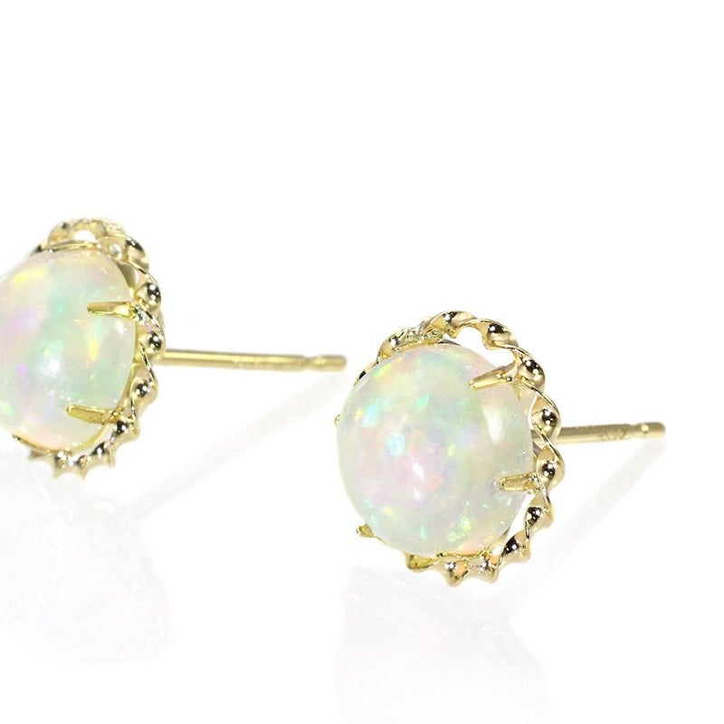 K18YG オパール ピアス 10月の誕生石_03