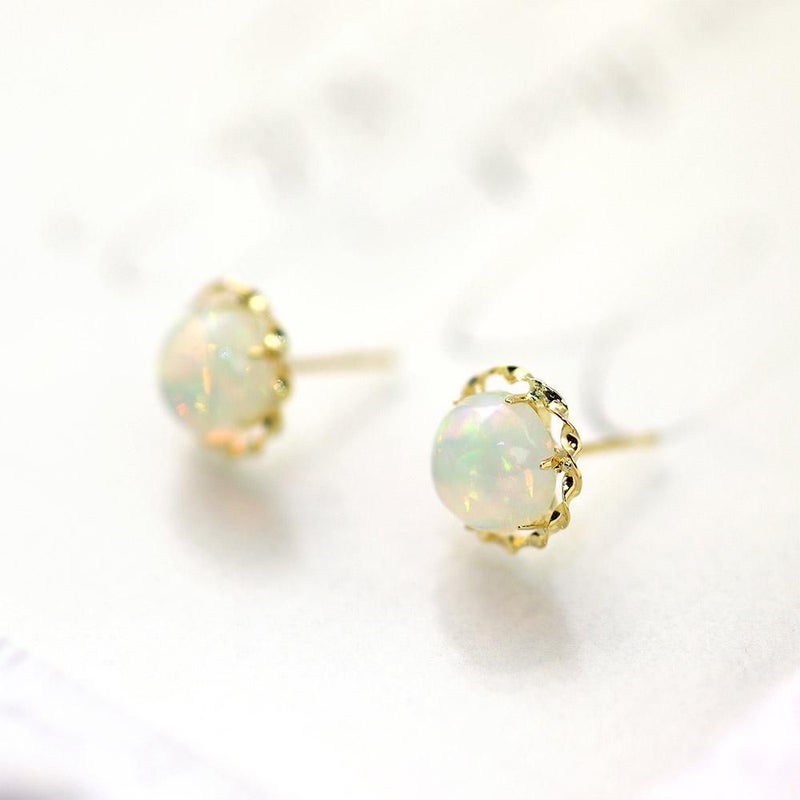 K18YG オパール ピアス 10月の誕生石_10