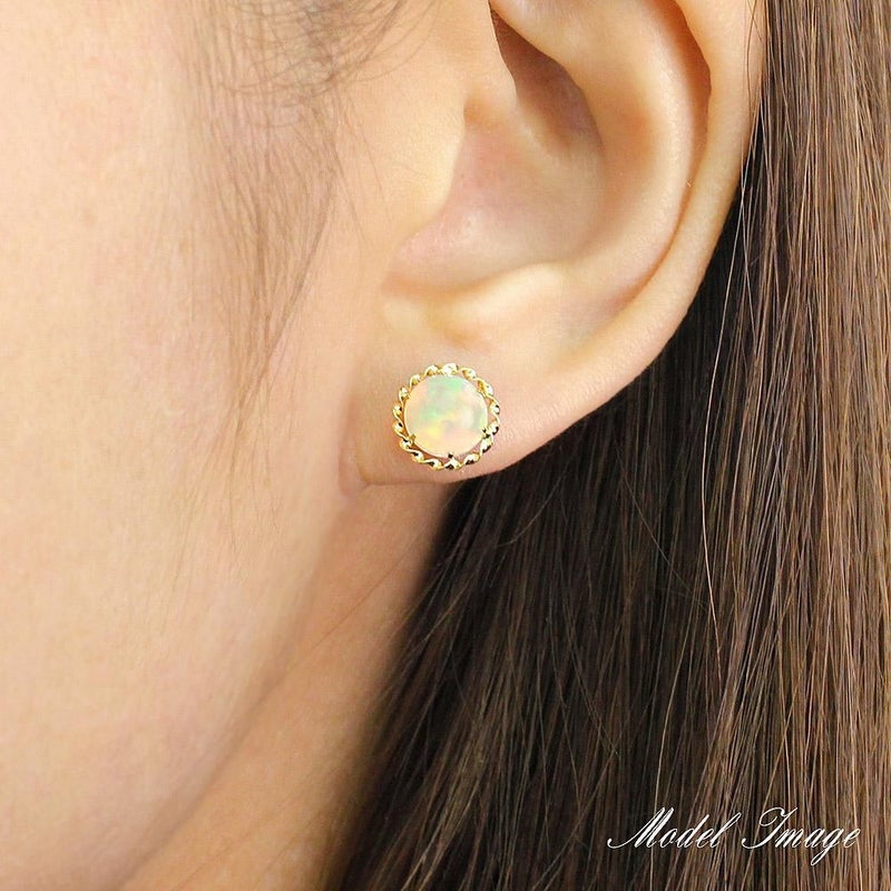 K18YG オパール ピアス 10月の誕生石_12