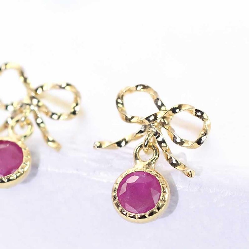 K18YG ルビー リボンピアス_03