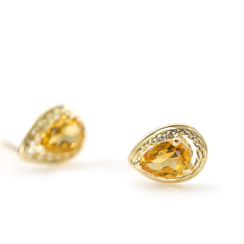 K18YG シトリン ピアス 11月誕生石_03