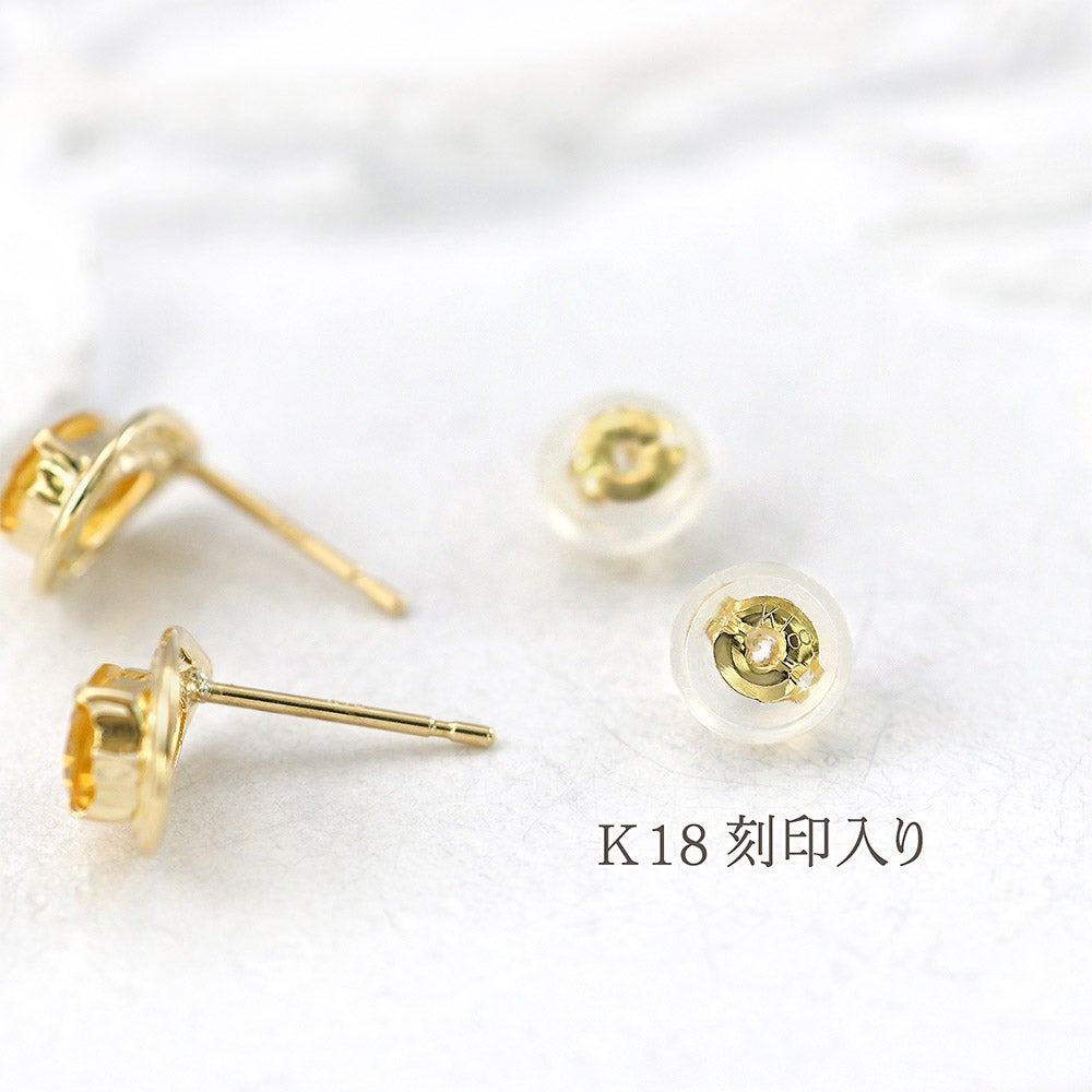 K18YG シトリン ピアス 11月誕生石 | Jewelry ROLA（ジュエリーローラ）