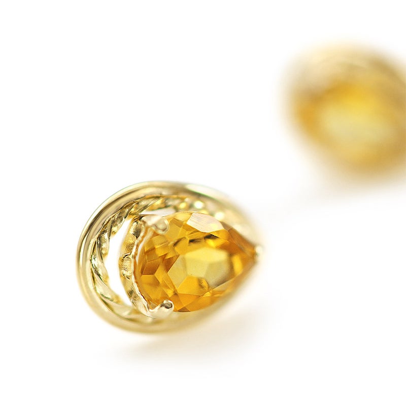 K18YG シトリン ピアス 11月誕生石_10