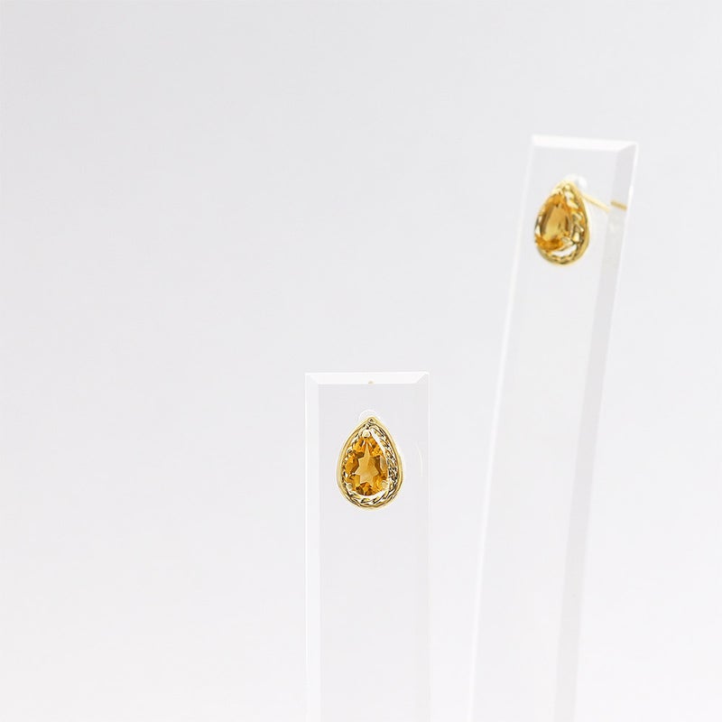 K18YG シトリン ピアス 11月誕生石_11
