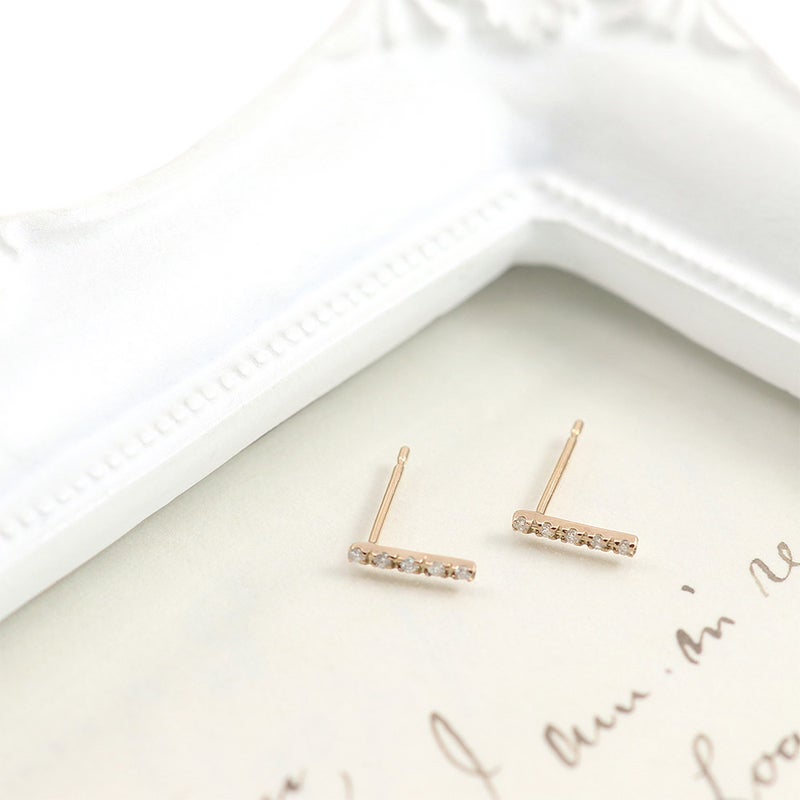 K18PG ダイヤモンド バーピアス_09