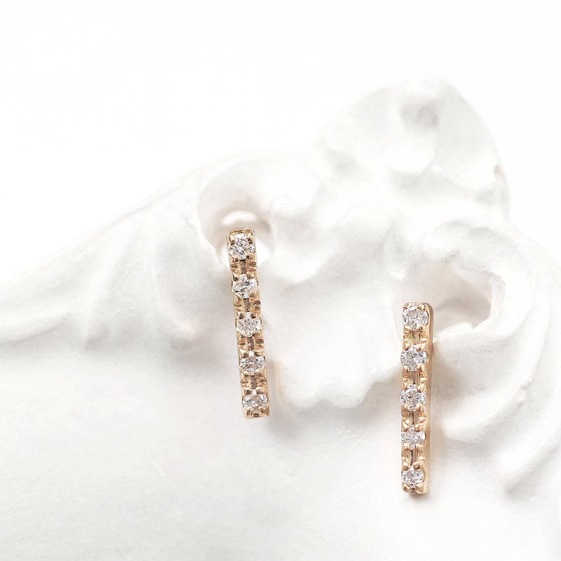 K18PG ダイヤモンド バーピアス_11