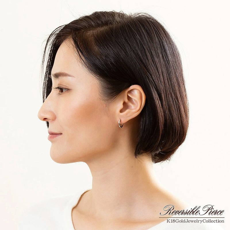 K18YG/WG リバーシブル フープピアス_11