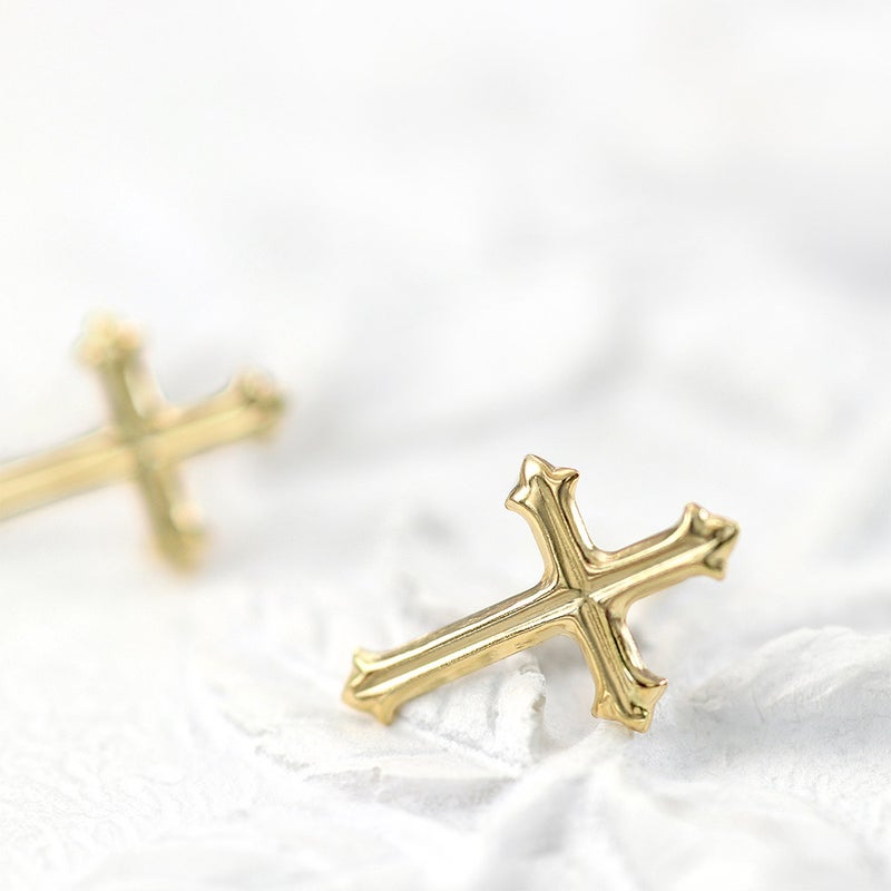 K18YG クロス ピアス_04
