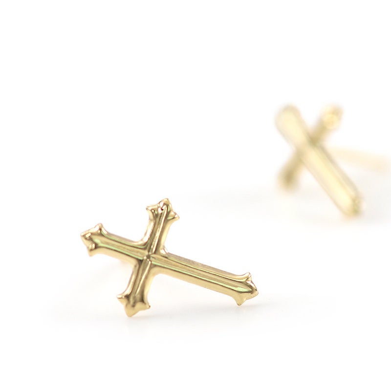 K18YG クロス ピアス_11