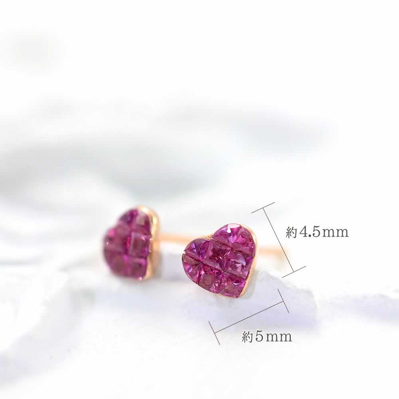 K18PG ルビー ピアス_04