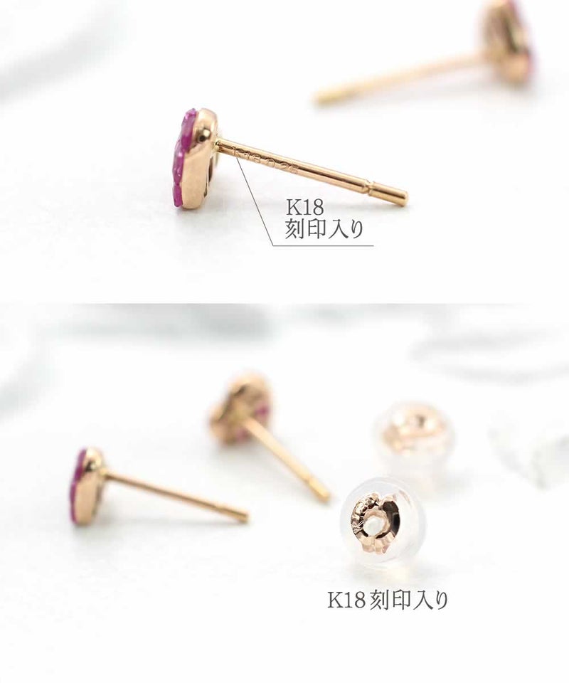 K18PG ルビー ピアス_05